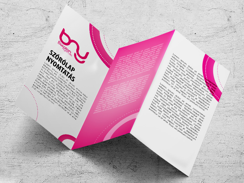 Különböző típusú hajtott szórólapok